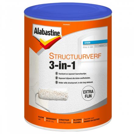 Alabastine Structuurverf 3 in 1 -  Extra Fijn