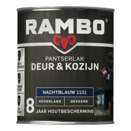 Rambo Pantserlak Deur & Kozijn Hoogglans Dekkend - Nachtblauw
