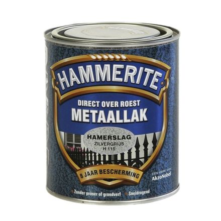 Hammerite Metaallak Hamerslag - H115 Zilvergrijs