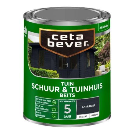 Cetabever Schuur en Tuinhuis beits - Antraciet