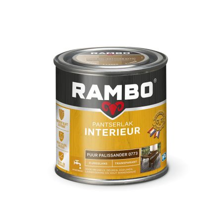 Rambo Pantserlak Interieur Transparant Zijdeglans - Puur Palissander
