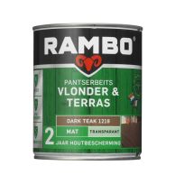 Rambo Pantserbeits Vlonder & Terras Mat Transparant - Dark Teak