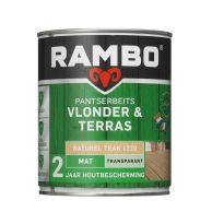 Rambo Pantserbeits Vlonder & Terras Mat Transparant - Naturel Teak