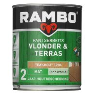 Rambo Pantserbeits Vlonder & Terras Mat Transparant - Teakhout